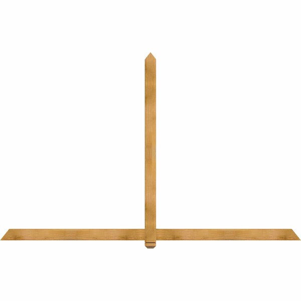 Ekena Millwork Eugene Rough Sawn Timber Gable Bracket, Western Red Cedar, 108"W x 68"H x 2"D x 4"F, 15/12 Pitch GBW108X68X0204EUG00RWR - main